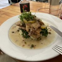 Seitan piccata! at Blossom Restaurant on Columbus in New York City