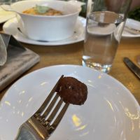 Teensy crabcakes 😂👍🏻 at Blossom Restaurant on Columbus in New York City