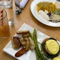Omg one of my fave restaurants! I got the tofu Florentine (bottom) and my friend got the huevos rancheros. HIGHLY recommend! The pistachio ice cream is also SO good! at Blossom Restaurant on Columbus in New York City