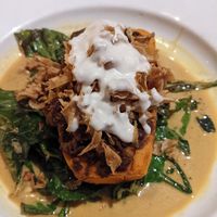 Curried stuffed sweet potato at Blossom Restaurant on Columbus in New York City