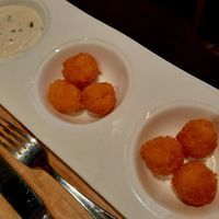 Arancini bites with bleu cheese sauce at Blossom Restaurant on Columbus in New York City