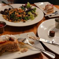 Halfway though the pancakes before I remembered to take a pic 😂 at Blossom Restaurant on Columbus in New York City