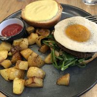 Brunch Burger  at Blossom Restaurant on Columbus in New York City