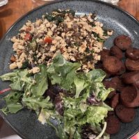 Country breakfast with tofu scrambleed eggs  at Blossom Restaurant on Columbus in New York City