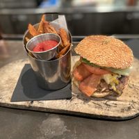 Beyond Burger was amazing!!  at Blossom Restaurant on Columbus in New York City