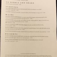 Menu. Vegan crumble also on main menu  at The Plough Inn in Dartford