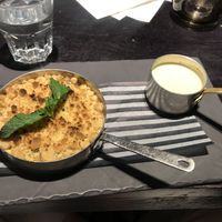 Apple crumble and custard  at The Plough Inn in Dartford