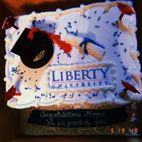 Graduation cake at Cakes By Happy Eatery in Manassas