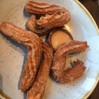 Churros. Deep fried (not good for you), but vegan if you skip the sauce. at Picaro in Saskatoon