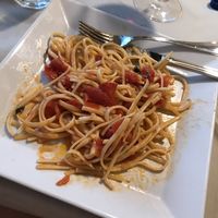 Spaghetti with tomato at Il Ruttino in Sorrento