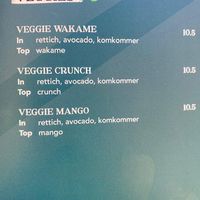 Menue at Eddy's Sushi in Venlo