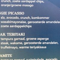 Menue at Eddy's Sushi in Venlo