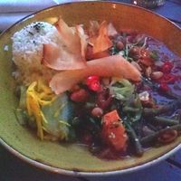 Vegan sweet potato curry. Had very little light so sorry for the bad quality pic. at Wierenga in Castricum