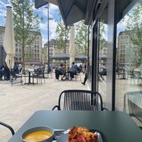 Lasagne&pumpkin soup  at Rawdish in Luxembourg City