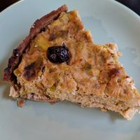 Vegan quiche at Rawdish in Luxembourg City