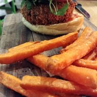 The burger at Muharam Cafe in Hawthorn