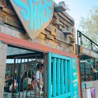 Entrance to Love shack   at Love Shack in East London