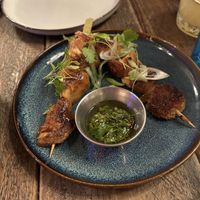 Lions mane mushroom skewer  at Love Shack in East London