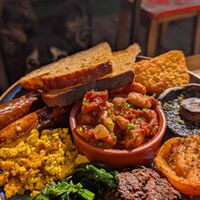 English breakfast at Love Shack in East London