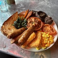 English breakfast   at Love Shack in East London