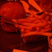 Burger at Love Shack in East London