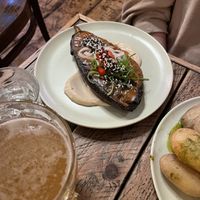 Miso aubergine steak  at Love Shack in East London