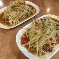 Papaya salad (old style made) at Nova Kitchen - MBK in Bangkok