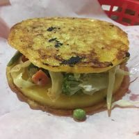 Sunshine arepa (without cheese) at Flaco's in Gainesville
