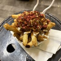 …with all the extras  at Fritz European Fry House in Vancouver