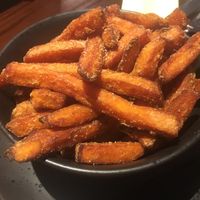 Sweet potato fries at Helgi's in Orkney Islands