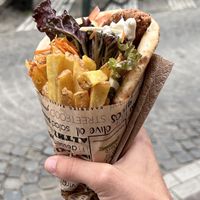 Vegan bifteki  at The Olive Street Food  in Bruges