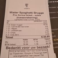 . at Mister Spaghetti in Bruges