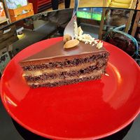 Banana chocolate cake vegan at Ananda Bakery in Sofia