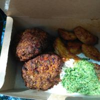 Vegetable meatballs at Ananda Bakery in Sofia