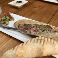 Falafel and baba ganoush sandwich at Ali's Lebanese Incredible Sandwiches in The Hague