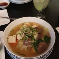 Vegan Pho with Tofu, Soy strips and vegetables at Pho Mai in Zurich