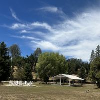 Pavilions and community fire pit. Wood provided  at Mandala Springs Retreat in Cobb