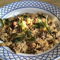 Mushroom risotto at The Old Granary in Wareham
