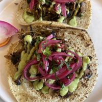 Jackfruit tacos  at Rosalinda in Toronto