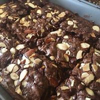 Brownies topped with almonds at Frescura PR in Catano
