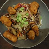 Soba noodles with crispy tofu at LOKA in Kuta