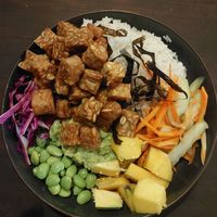 Poke bowl with tempeh at LOKA in Kuta