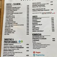 Drinks menu  at LOKA in Kuta