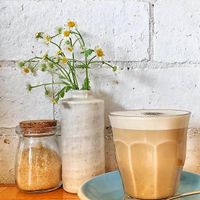 Houjicha Latte at KUU in South Melbourne