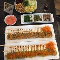 Vegan options available at Sushi Factory in La Paz
