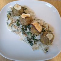 Marine-Knödel mit Mangold at Alge in Heidelberg