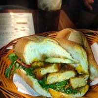 Vegan banh mi & Vietnamese iced coffee at My Banh Mi in Ho Chi Minh City