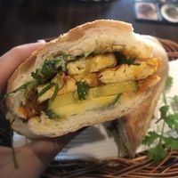 Tofu Bahn mi with spicy garlic sauce 🤤😍🤤 at My Banh Mi in Ho Chi Minh City
