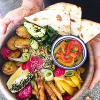 Vegan Masala Bowl  at Let's Be in Tamraght