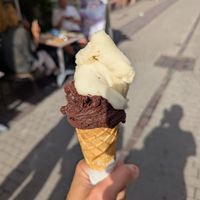 dunkle Schoko und mate at Eiscafe Puro in Heidelberg